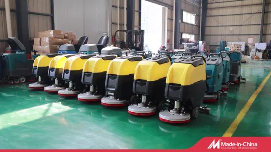 Hand-Push Industrial Factory Workshop Shopping Mall Supermarket Station Cleaning Sweeping Mopping Integrated Floor Scrubber